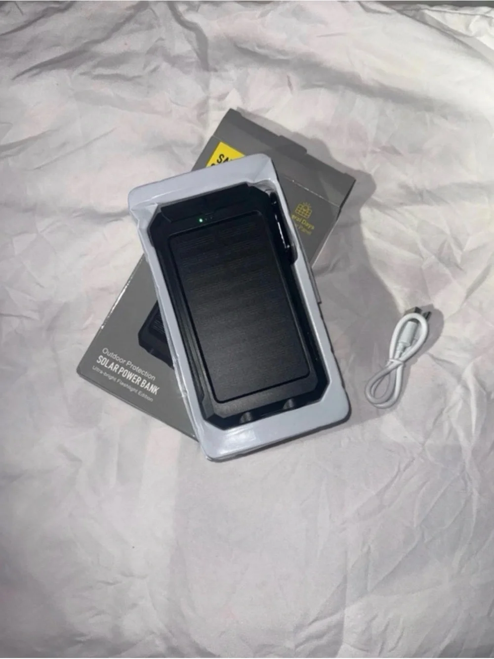 20000mAh Solar Power Bank Portable Charger USB Battery Pack for iPhone & Android